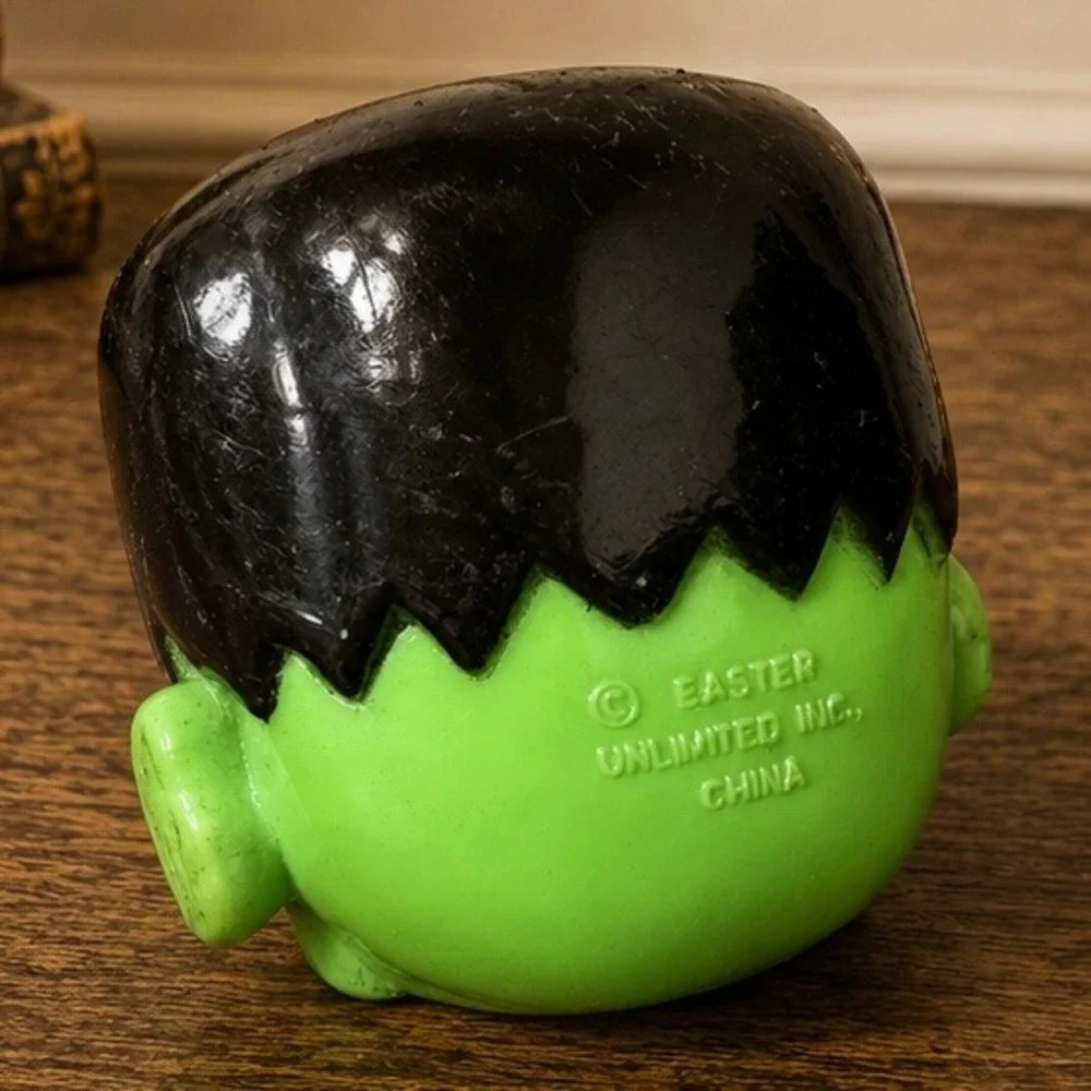 Vintage Easter Unlimited Halloween Blow Mold Frankenstein Pumpkin Lot 24pc